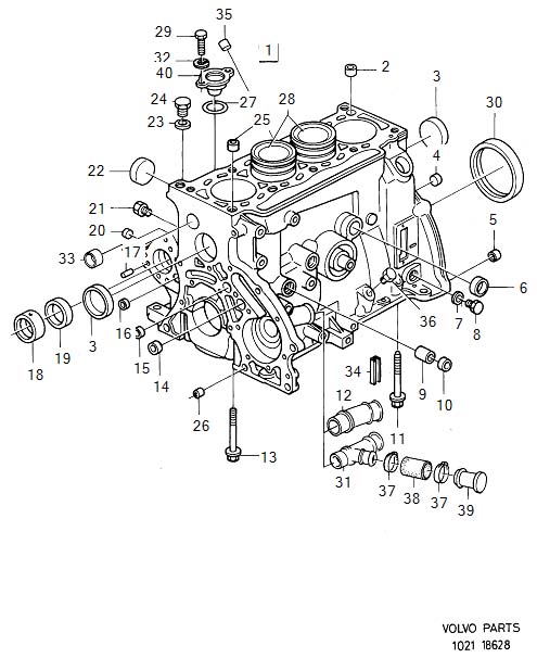 1991 Volvo 240 Hexagon screw. Chain, Retainers, Nuts - 986974 ...