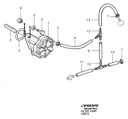 1998 Volvo Repair Kit. Cylinder, Pump, Vacuum - 272723 | Sandberg Volvo