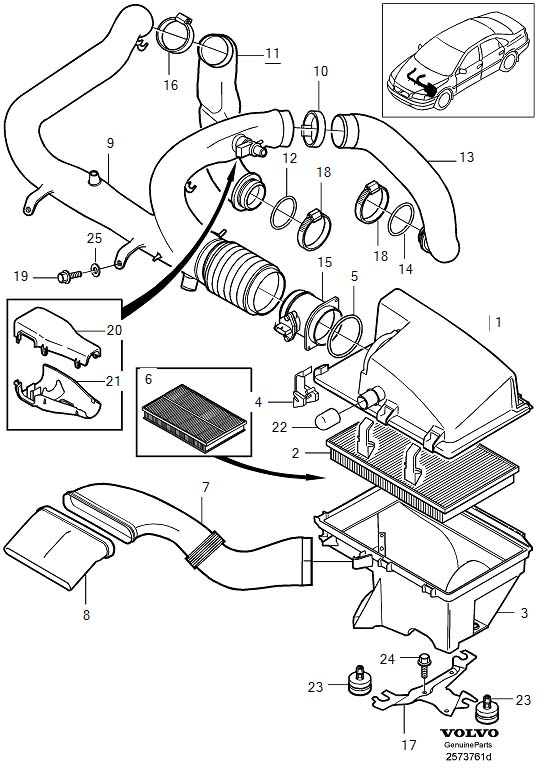 Volvo S80 Parts Diagram